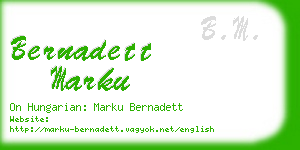 bernadett marku business card